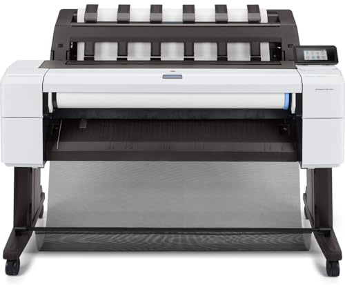 HP DesignJet T1600 3EK10A, da 91 cm, velocità 180 stampe A1 all’ora, grammatura da 60 a 328 g/m², LAN Gigabit, USB, Wi-Fi, piedistallo, Bianco