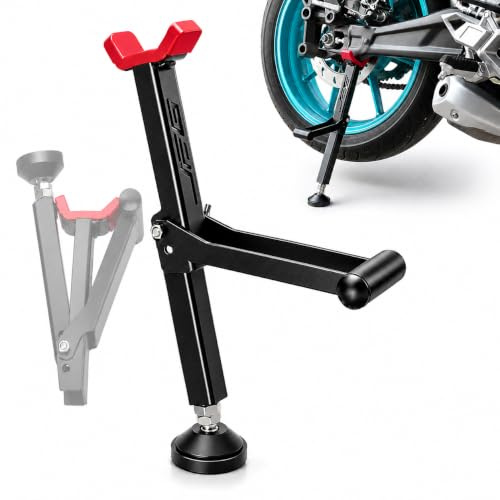 Soporte de elevación de rueda trasera y delantera para motocicleta, fácil y portátil, segunda generación para la mayoría de ruedas de motocicleta