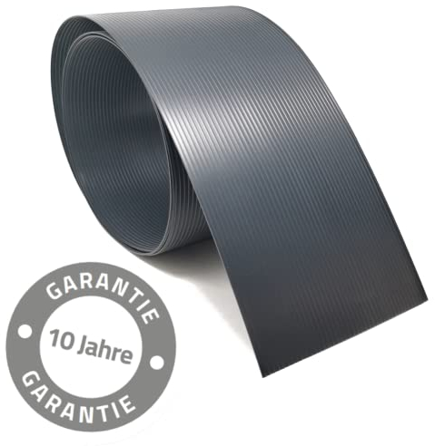 Premium Hart PP Sichtschutzstreifen für Doppelstabmatten 1 Stück 2,55m x 19 cm, Anthrazit, mit Form- und Farbgarantie, idealer Sichtschutz für Gartenzaun, FORTENA (1)
