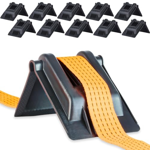 Safetytex Kantenschutzwinkel aus Kunststoff - Stabiler Schutz für Ihre Ware - Für Spanngurte bis 60 mm - 190 x 160 x 150 mm - Gurtfixierung durch Seitenführung - Druckpunktverlagerung (10 Stück)