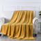 Luxury Chunky Rib Throw Soft Warm Blanket Fleece Throw Warm Cody Sofa Bed Decor (Mustard, 200CM X 240CM)