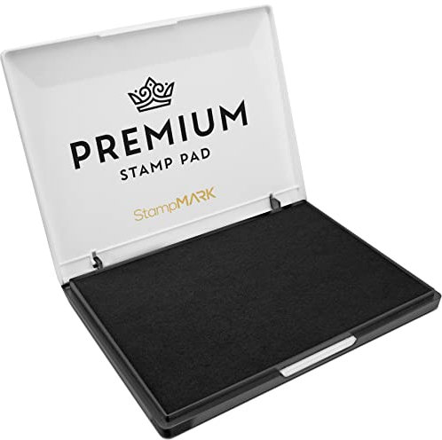 StampMark Premium Stamp Pad Extra Large Size 6 x 8 - for Traditional Rubber Stamps - Felt Pad Black Color