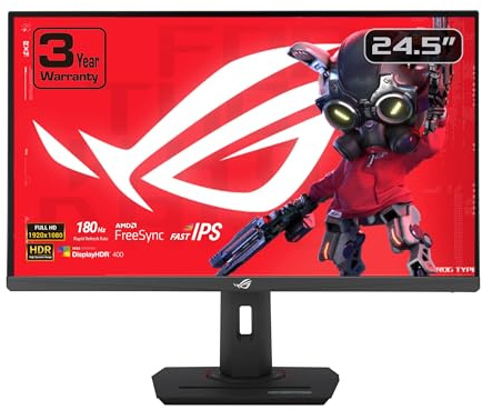 ASUS ROG Strix XG259CS USB Type-C Gaming Monitor – 24.5 inch 1920x1080, 180Hz (Above 144Hz), 1ms (GTG), Fast IPS, ELMB Sync, USB Type-C, G-Sync compatible, tripod socket , DisplayWidget Center