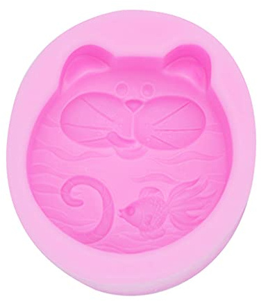 Yjcnelcr fett för katt silikon tvålform för kreativ tecknad form kristall epoxi hartsform handgjorda fondantkakor bakning M