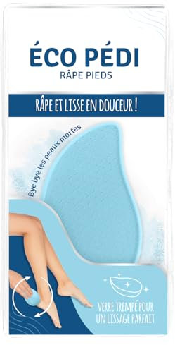 French Tendance - Rape Piedi professionali - Effetto Peeling - Pedicure - Elimina la pelle dura - Per rimuovere coro e calli - Manuale ed ergonomico - In vetro temperato - Durevole e riutilizzabile