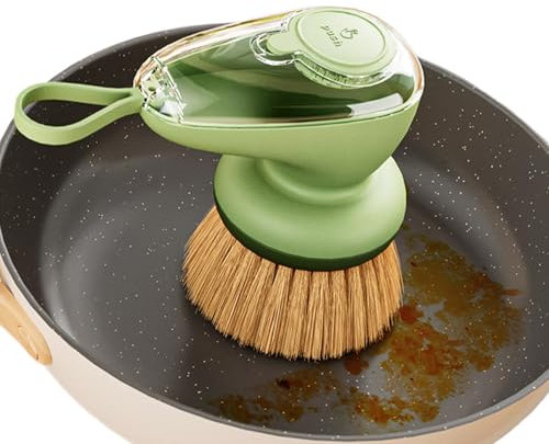 Brosse à vaisselle - Brosse à vaisselle - Brosse de cuisine | Brosse à vaisselle en fibre naturelle durable - Brosse pour lave-vaisselle robuste - Ne raye pas - Pour évier, faire bouillir