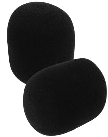 TOYZFRIENDY Fundas Para Micrófono De Esponja Lavables, Grandes y Engrosadas, 2 Piezas, Protectores Antiviento Para Micrófonos De Mano, Ideales Para Karaoke, Conferencias y Entrevistas