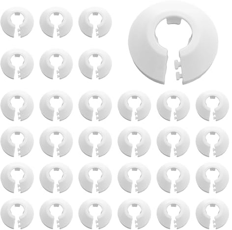 30 Stycken Täcke för Radiatorrör, Dekoration för Radiatorrör, Individuella Rosetter för Värmeledningar, Plastrosetten för Radiatorer, Enkel Montering och Elegant Design