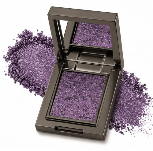 Sombra de Ojos Holográfica Brillante, Sombra de Ojos Púrpura Camaleón, Alta Pigmentación para Maquillaje de Ojos, Resistente al Agua y de Larga Duración, Paleta de Sombras Iridiscentes(Morado)