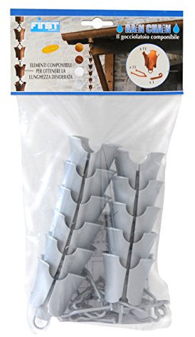 First Plast RAIN1N Gocciolatoio Componibile Catena Pluviale, Grigio