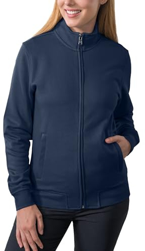 HRM Damen Premium Full-Zip Sweat Jacket I Fair Trade Damen-Sweatjacke, 360 g/m² I Aus 70% Baumwolle & 30% recyceltem Polyester