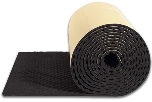 Insonorizacion Acustica Pared Espuma Acustica para El Estudio de Grabación Insonorizacion Acustica Pared Sonido Que Reducen El Eco de La Reverberación para Techo en(Size:20mm Thick(1*10m),Color:Negro)