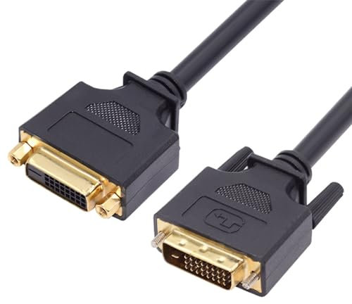 NFHK Câble d'extension DVI 24+1 mâle vers femelle DVI-D Dual Link Digital Video pour moniteur carte graphique 50 cm