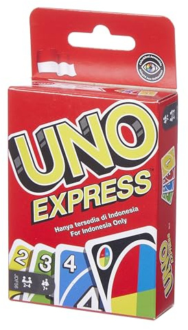 UNO, Mattel 56 Karten Express Kartenspiel für Kinder, Erwachsene & Spieleabend
