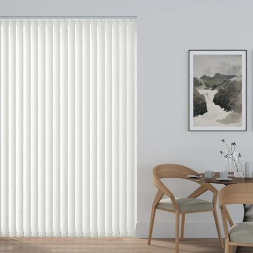 WINZOW Made to Measure Vertical Blinds 89mm (3.5) Fabric Complete Set Headrail & Slats | Custom Size Vertical Window Blinds Up To 250cm Width x 300cm Drop | Light Filtering Blinds for Windows & Doors