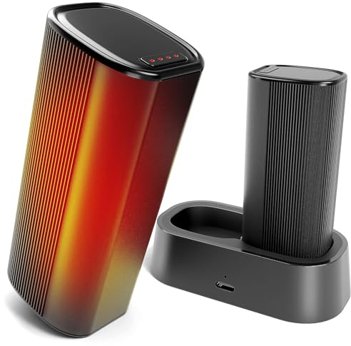 KINREECELL Magnetic Hand Warmers Rechargeable 2 pack, 4 Levels Heat Up to 57℃, Battery Powered Hand Warmer, Use time up to 16 hours, Small Size, Idea Tech Gifts for Men, Women, Golf