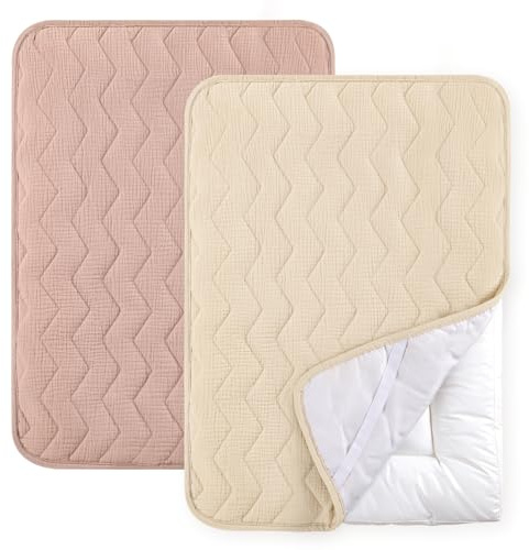 lulumoon Housse de matelas à langer 50 x 70 en mousseline : 100 % coton et lavable
