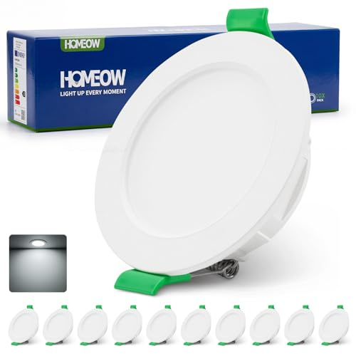 HOMEOW infälld spotlight LED-spots taklampa 55mm - 68mm hålmått 4W 380LM