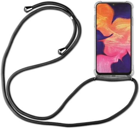 Hülle Kompatibel mit Samsung Galaxy J5 (2017) | Handykette Smartphone Halskette Hülle mit Band | Handyhülle mit Kordel zum Umhängen Kompatibel für Galaxy J5 (2017) | Schwarz