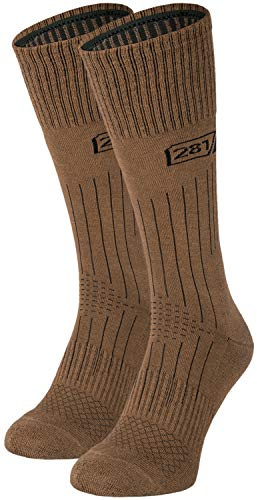 281Z Military Lightweight Uniform Boot Socks - Tactical Trekking Hiking - Outdoor Athletic Sport (Coyote Brown Small 2 Pairs Pack)