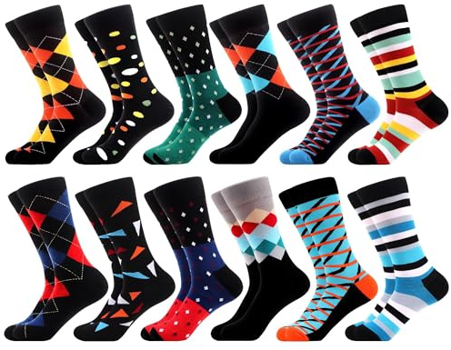 WeciBor Sans Coutures Chaussettes en Coton Peigné Pour Hommes 12 Paires, Taille 43-46