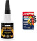 ARKA - KRAFTPROTZ liquide | 50 g | Superglue | Extra forte et universelle | Colle les métaux & Loctite Super Glue-3 Power Gel Mini Dose, colle forte enrichie en caoutchouc, mini-dose de colle gel