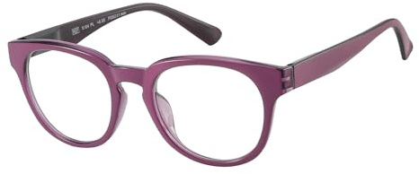 JOOX Retro Lesebrille für Frauen, Lila runde Lesebrille mit Federscharnieren +2.00
