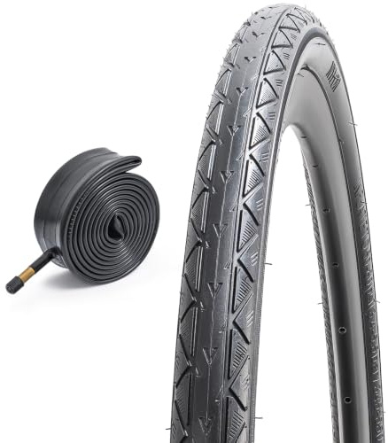 FengCan 700x35C Pneumatico per bici 37-622 700C Pneumatico per bicicletta e 28 pollici Tubo per bici adatto per 700 x 35C City/Road pieghevole pneumatico di ricambio per bici (singolo)