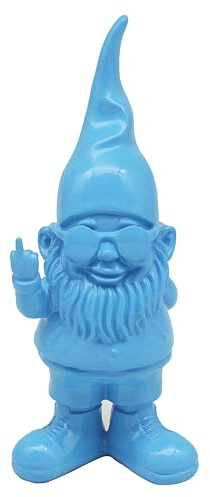 Lesser & Pavey Gnomes Home Decor Figurines & Ornaments For Home & Office | Decorative Home Accessories Statues For Indoor & Outdoor | Lovely Gifts for Women & Men Swearing Blue 15 Cm