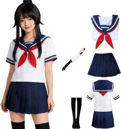 Anime Ayano Aishi Cosplay Costumes with Wig Women Uniform Skirt Halloween