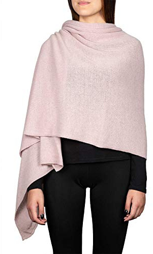 Kemailù - BENNY Stola classica in misto cashmere - Donna - MADE IN ITALY (Rosa cipria)