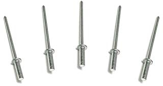 Metal Magery 100 Aluminum Closed End Pop Rivets 3/16 x 1/2 Grip Aluminum Mandrel Blind Rivets Dome Head 6-8 (0.376-0.500 Inch Grip) Qty 100