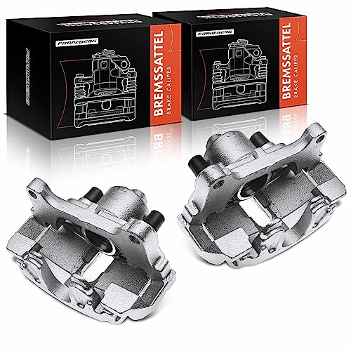 Frankberg 2x Bremssattel Bremszange Vorne Links Rechts mit Halter (Lochabstand der Halterung 146mm) Kompatibel mit Golf Plus Golf Pass.a.t Jett.a Octav.i.a II A3 A1 Replace# 1K0615124B