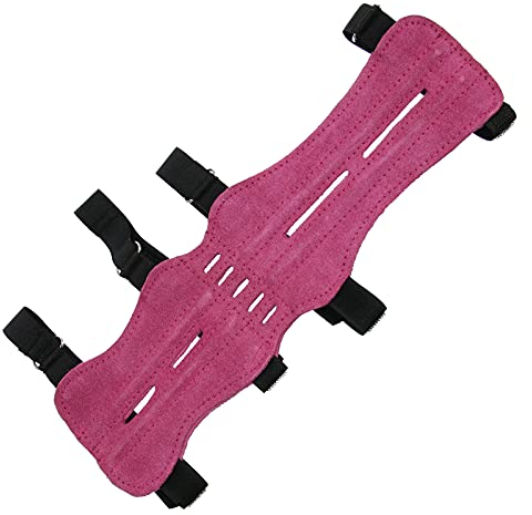 elToro Wild Colorz Max - Armschutz; Robustes Wildleder und attraktive Farben, hoher beim Bogenschießen, idealer Schutz (Pink)