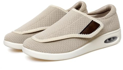 Scarpe Terapeutiche Per Diabetici Da Donna Scarpe Da Corsa Scarpe Alluce Valgo Piedi Gonfi, Scarpe Da Ginnastica Leggere E Traspiranti Antiscivolo Scarpe Ortopediche Per Artrite Edema,Khaki-36 EU