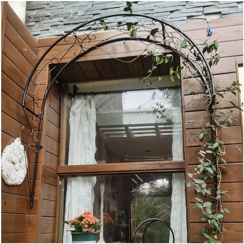 DZZTHSH Traliccio ad Arco da Giardino in Metallo Montato a Parete - Arco di Rose Perfetto per Piante rampicanti, Arco da Giardino per ingressi di finestre e Porte