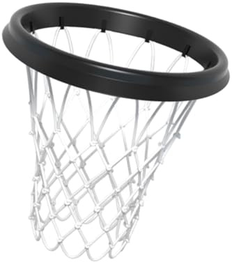 Vdaxvme Basketball Net, PU Material, Black, Portable, Outdoor, Heavy Duty, Basketball Netting Hoop