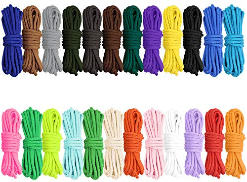 24 Rolls Paracord Bracelet Rope,24 Colors Paracord Ropes Tent Rope Rainbow Rope Kit,Paracord Cord for DIY Hand Woven