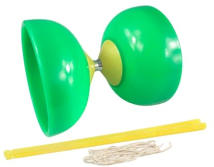 Ensemble de Diabolo Chinois à Triple Roulement, Ensemble de Diabolo Chinois Portable et Polyvalent, Jouet de Jonglerie pour Enfants et Adultes, Vert