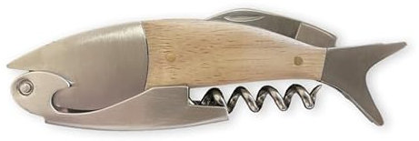 Cavatappi Sommelier Pesce - Apribottiglie di vino 3 usi, Design & Elegante [ Cavatappi originale]