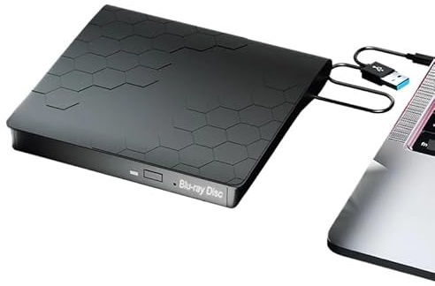 DVD-spelare, Extern Blu-Ray-enhet USB3.0 Type-C CD DVD RW-spelare Brännare Bärbar optisk enhet
