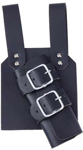 GORGECRAFT Renaissance Leather Sword Holster Black Right Hand Sword Sheath Belt Medieval Sword Frog Holster PU Leather Sword Holder for Dagger Knight Pirate Cosplay Costume