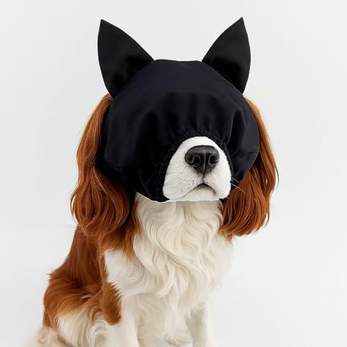 Colenumone Bonnet apaisant pour Chien - Masque Anti-anxiete - Cache-Yeux pourchiens pour Le toilettage et Le Mal de la Voiture - Museliere en Nylon Respirant pourles Voyages et Les visites