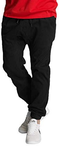 Southpole Basic Stretch Twill Jogger Pants-Reg and Big & Tall Sizes Pantalon décontracté, Noir, 3XL Homme