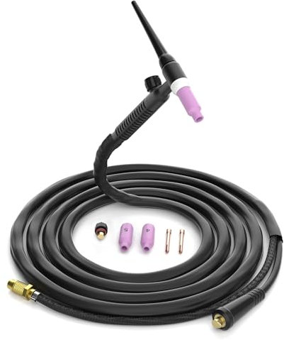 H HZXVOGEN TIG Welding Torch WP17V 4M Welder Torch 140A 150-Amp Air Cooled SR-17V TIG Welder Gun with Europe Plug for Lift TIG Lift ARC