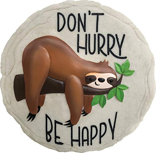 Spoontiques - Decoración de jardín - Piedra de Paso Perezosa - Piedra Decorativa para jardín