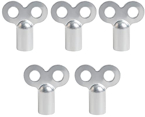 5x Heizkörper Entlüftungsschlüssel Heizungsentlüftungsschlüssel Passend für Alle Heizkörper Heizungsentlüfter Schlüssel Heizung Vierkantschlüssel, Zinklegierung, 5MM