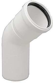 Codo MH de polipropileno para calderas de condensación de Dinak - a 45º, 60mm