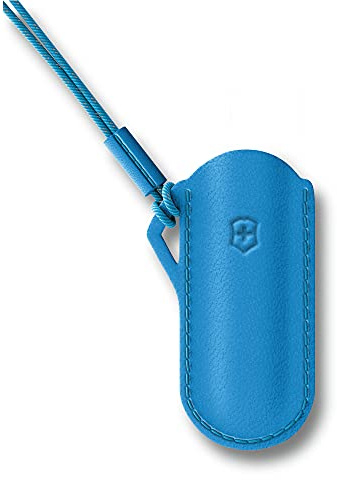 Victorinox, Etui Leder mit Umhänge-Kordel für Taschenmesser klein, Klappmesser, Accessoires, Hülle, Summer Rain