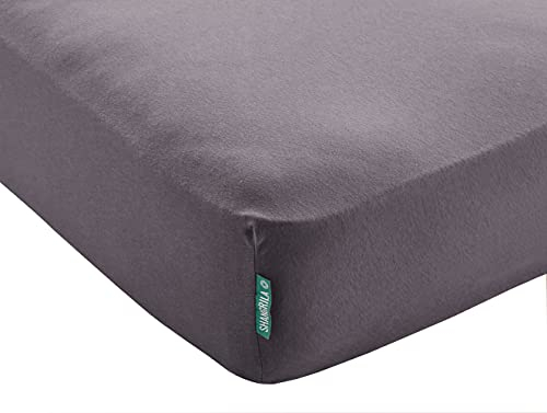 Spannbettlaken »Berlin« Bettlaken BxL+H 120x200+30 cm Dunkelgrau Microsatin Hautfreundlich für Boxpringbetten Matratzen bis 30 cm Höhe, 202092